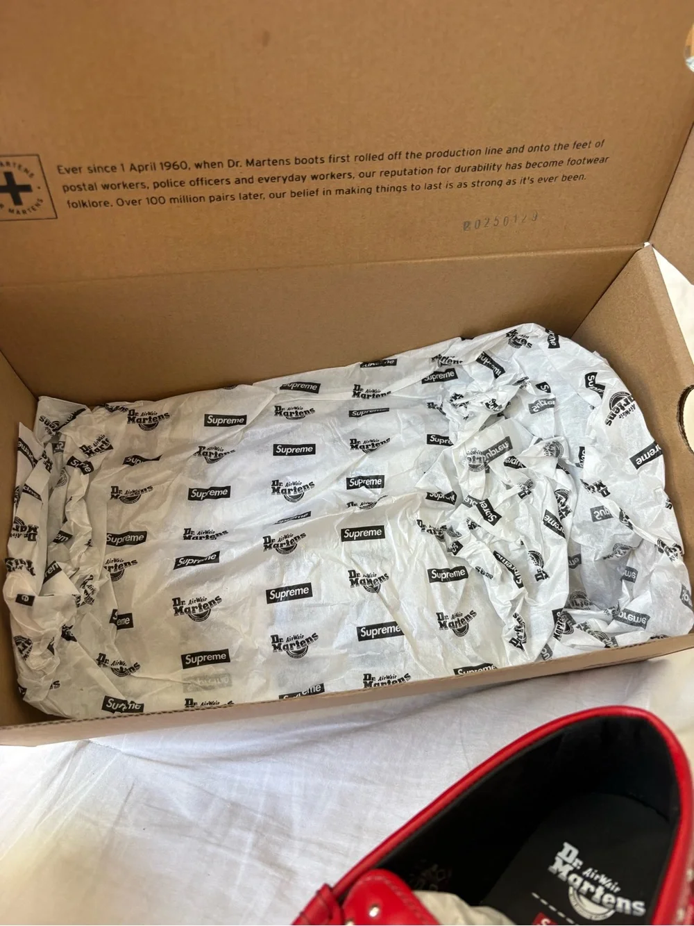 Dr. Martens x Supreme Red Studded Leather Penton Loafers
